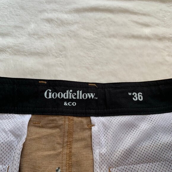NEW Goodfellow W36 knaki hybrid swim shorts 9" inseam 4-way stretch - Picture 4 of 10